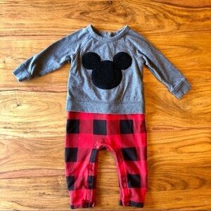 Gap Baby x Disney Mickey Mouse Red & Black Plaid